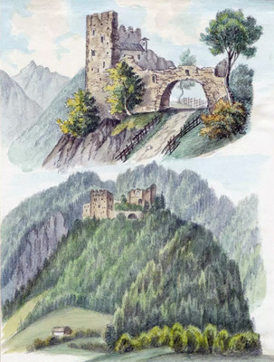 Burg Rottenburg, Buch im Tirol bei Jenbach, par Wilhelm Leifer Burg Rottenburg, Buch im Tirol bei Jenbach, par Wilhelm Leifer