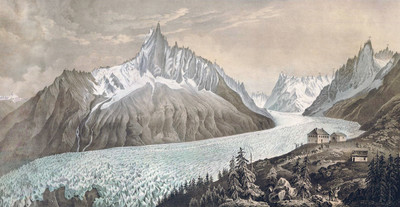 Mer de glace, Lithographie anonyme début XIXe