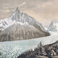 Mer de glace, Lithographie anonyme début XIXe