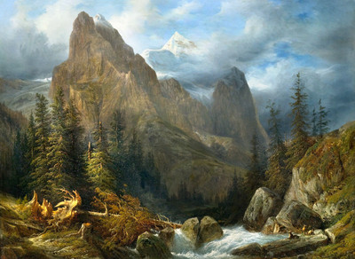 Rosenlaui, Wellhorn, Wetterhorn par François Diday Rosenlaui, Wellhorn, Wetterhorn par François Diday