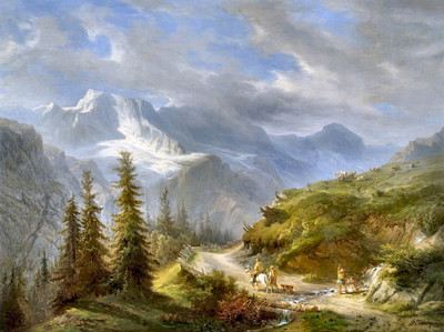 Ebnefluh vue de Mürren par François Diday Ebnefluh vue de Mürren par François Diday