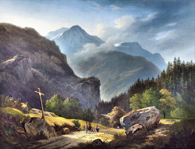 Dôme et Aiguille du Goûter, Aiguille de Bionnassay par François Diday Dôme et Aiguille du Goûter, Aiguille de Bionnassay par François Diday
