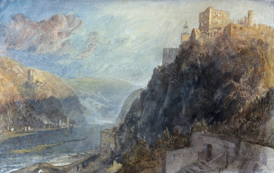 Rheinfels (vallée du Rhin), vue vers l'amont, vers Katz and Gourhausen par Turner