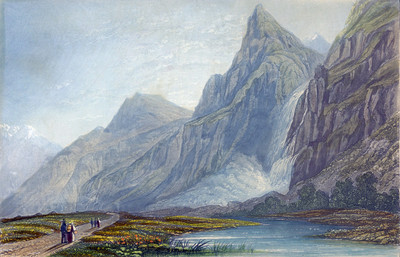 Cascade de Pissevache par William Henry Bartlett en 1836 Cascade de Pissevache par William Henry Bartlett en 1836
