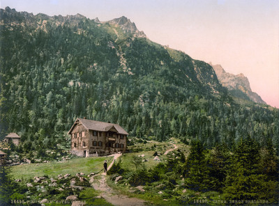 Ancien chalet Kamzík, en 1900, par Photoglob N°0000016450 Ancien chalet Kamzík, en 1900, par Photoglob N°0000016450