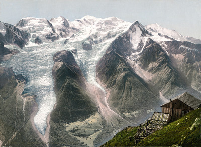 Mont Blanc N en 1900 vu de Bellachat par Photoglob N°0000016999 Mont Blanc N en 1900 vu de Bellachat par Photoglob N°0000016999