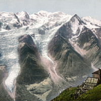 Mont Blanc N en 1900 vu de Bellachat par Photoglob N°0000016999