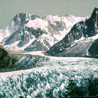 Grandes Jorasses - Mer de Glace en 1900 par Photoglob N°0000001311B