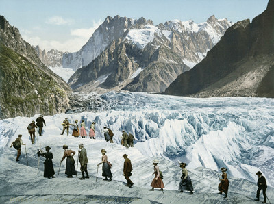 Mer de Glace - Grandes Jorasses en 1900 par Photoglob N°0000017819 Mer de Glace - Grandes Jorasses en 1900 par Photoglob N°0000017819