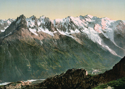 Aiguilles de Chamonix - Mont Blanc en 1900 par Photoglob N°0000001325 Aiguilles de Chamonix - Mont Blanc en 1900 par Photoglob N°0000001325