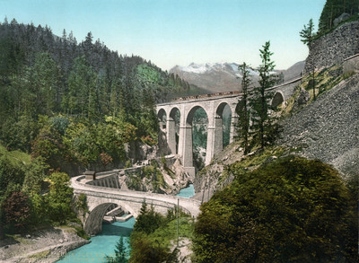 Pont et Viaduc de Ste Marie sur l'Arve par Photoglob N°0000017818