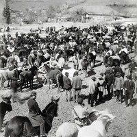 La foire aux bestiaux à Embrun par Gabriel Loppé en 1888