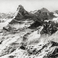 Cervin par Walter Mittelholzer en 1919 (CPA)