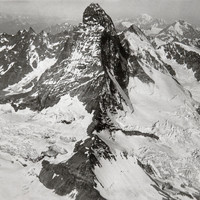 Cervin par Walter Mittelholzer en 1919 (CPA)