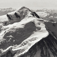 Mont Blanc par Walter Mittelholzer en 1919 (CPA)