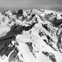 Dôme de Monêtier, les Agneaux, la Meije, Glacier Blanc, par Walter Mittelholzer en 1928