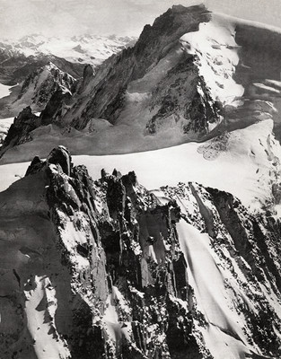 Aiguille du Midi, col du Midi, Mont Blanc du Tacul par Fleury Marius Seive, avant 1928