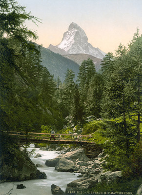 Cervin et Vispa en 1900 par Photoglob N°0000001433 Cervin et Vispa en 1900 par Photoglob N°0000001433