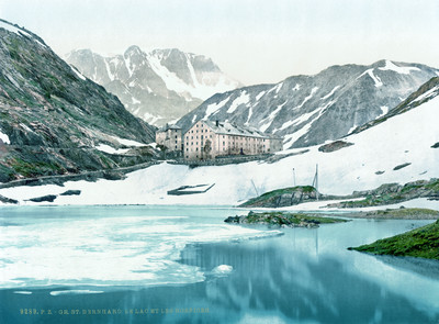 Hospice du Grand Saint Bernard, en 1900, par Photoglob N°0000009289