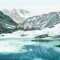 Hospice du Grand Saint Bernard, en 1900, par Photoglob N°0000009289