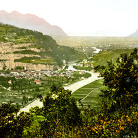Saint Maurice et le Rhône en 1900 par Photoglob N°0000001429