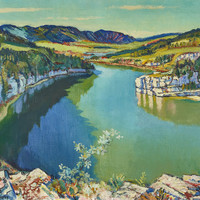 Lac des Brenets par Charles l'Eplattenier en 1933