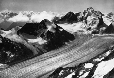 Vadret del Forno, Monte Rosso, Cima di Vazzeda, Cima Rosso, Monte Disgrazia par Jean Gaberell Vadret del Forno, Monte Rosso, Cima di Vazzeda, Cima Rosso, Monte Disgrazia par Jean Gaberell