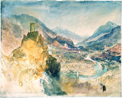 Val d’Aoste vu d'au dessus de Villeneuve en1836, par Turner