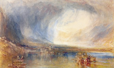 Flüelen vu du Lac d'Uri en1845 par Turner