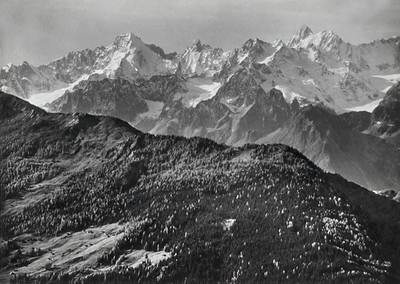 Vue sur le massif du Mont-Blanc de Verbier, par Gaberell Vue sur le massif du Mont-Blanc de Verbier, par Gaberell