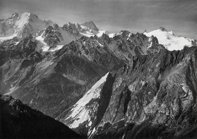 Vue sur le massif du Mont-Blanc de Verbier, par Gaberell Vue sur le massif du Mont-Blanc de Verbier, par Gaberell