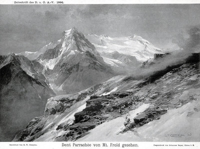 Dent Parrachée vue du Mont Froid par Edward Theodore Compton Dent Parrachée vue du Mont Froid par Edward Theodore Compton