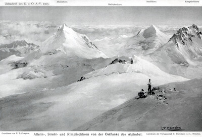 Allalinhorn par Edward Theodore Compton Allalinhorn par Edward Theodore Compton