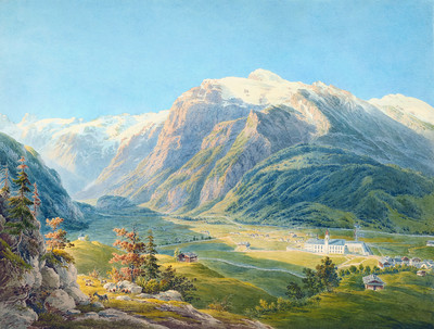 Vallée d'Engelberg par Johan Jacob Meyer (Meier)