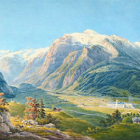Vallée d'Engelberg par Johan Jacob Meyer (Meier)