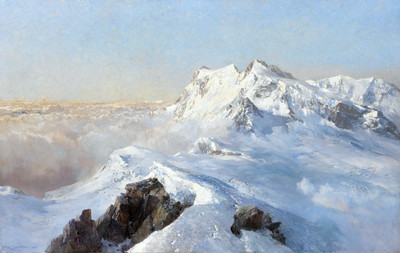 Le Mont Rose vu du Rimpfischhorn en 1914, par Edward Theodore Compton Le Mont Rose vu du Rimpfischhorn en 1914, par Edward Theodore Compton