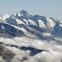 Finsteraarhorn , glacier d'Aletsch, par omα