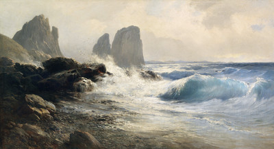 Rochers de Capri par Edward Theodore Compton Rochers de Capri par Edward Theodore Compton