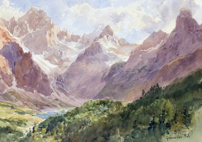 Vallon de Zelené pleso par Edward Theodore Compton en 1900 Vallon de Zelené pleso par Edward Theodore Compton en 1900