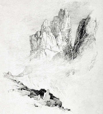 La petite Zinne, vers 1880, par Edward Theodore Compton La petite Zinne, vers 1880, par Edward Theodore Compton