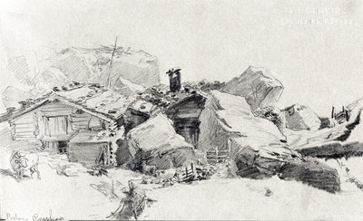 Refuges de Roßhag dans les Alpes du Zillertal par Edward Theodore Compton Refuges de Roßhag dans les Alpes du Zillertal par Edward Theodore Compton