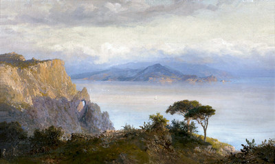 Côte de Sorrento vue de Capri par Edward Theodore Compton Côte de Sorrento vue de Capri par Edward Theodore Compton