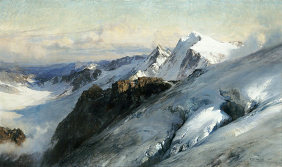 Weissmiess vu du Lagginhorn par Edward Theodore Compton Weissmiess vu du Lagginhorn par Edward Theodore Compton