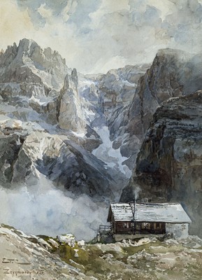 Zsygmondy-Comici hütte par Edward Theodore Compton Zsygmondy-Comici hütte par Edward Theodore Compton