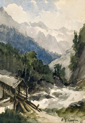 Pont couvert par Edward Theodore Compton Pont couvert par Edward Theodore Compton