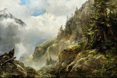 La montagne cachée par Edward Theodore Compton La montagne cachée par Edward Theodore Compton