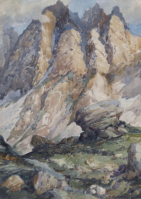 Campanili del Latemar par Edward Theodore Compton Campanili del Latemar par Edward Theodore Compton