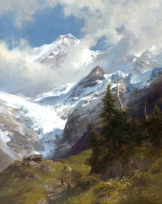 Haute montagne et glacier par Edward Theodore Compton Haute montagne et glacier par Edward Theodore Compton