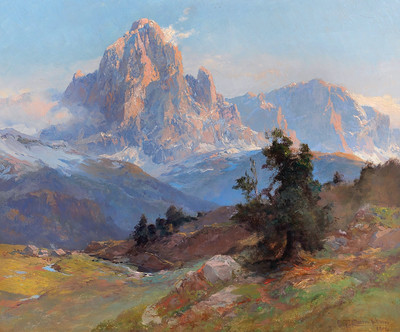 Sassolungo, par Edward Theodore Compton en 1914 Sassolungo, par Edward Theodore Compton en 1914