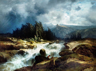 Torrent et orage par Alexandre Calame Torrent et orage par Alexandre Calame